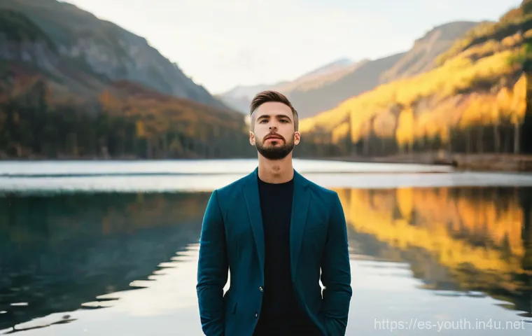 청소년상담사로서 자아성찰의 중요성 - **Prompt 1: Inner Compass of Self-Reflection**
    "A serene adult, appearing gender-neutral, stands...